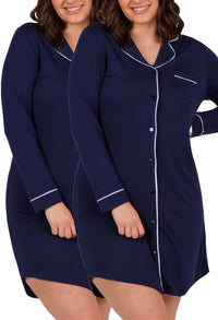 Buttery Soft Bamboo Pajama Dress - 2 Pack