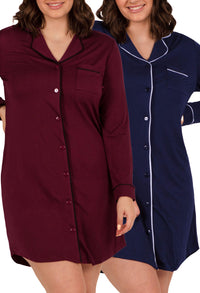 Buttery Soft Bamboo Pajama Dress - 2 Pack