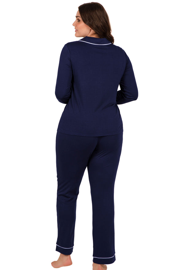Navy Buttery Soft Bamboo Pajama Set