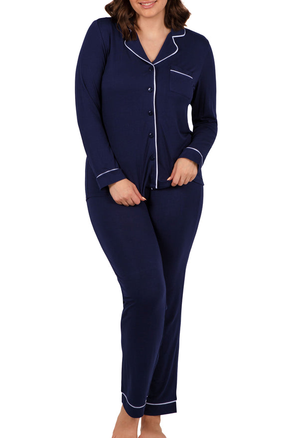Navy Buttery Soft Bamboo Pajama Set