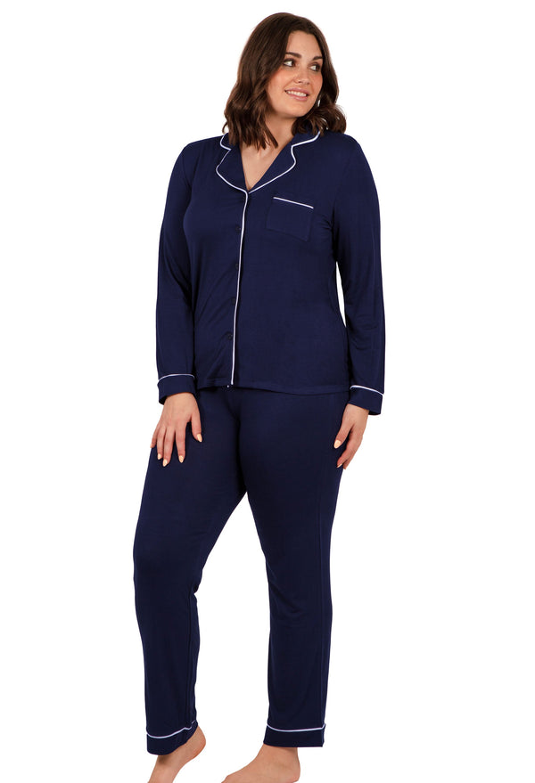 Navy Buttery Soft Bamboo Pajama Set