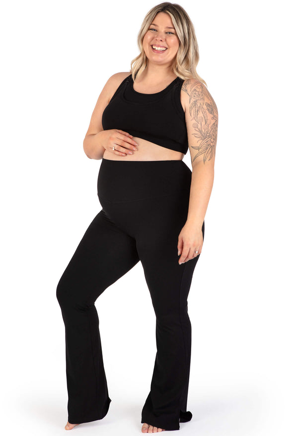 Maternity-Friendly Flare Leggings | High Waisted & Pet Hair Resistant