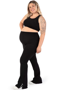 Maternity-Friendly Flare Leggings | High Waisted & Pet Hair Resistant
