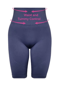 Plus Size Sports Bra - Triple-layer Support Racer & High Waist Long Biker Shorts