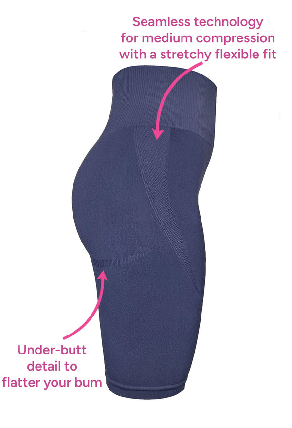 Plus Size Sports Bra - Triple-layer Support Racer & High Waist Long Biker Shorts
