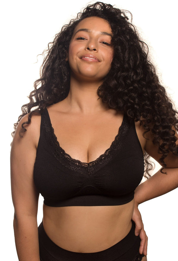 Lace Minimizer Wire Free Bra - Neutrals 3 Pack