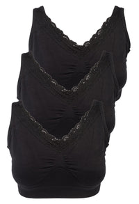 Lace Minimizer Wire Free Bra - Neutrals 3 Pack