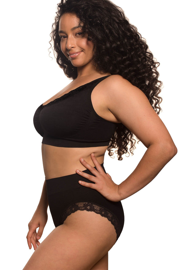 Lace Minimizer Wire Free Bra - Neutrals 3 Pack