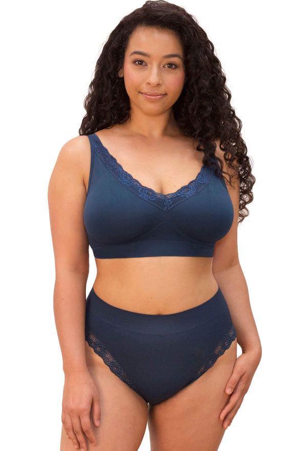Lace Minimizer Wire Free Bra - Fancy 3 Pack