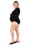 Maternity Long Sleeve Bamboo Bodysuit - 2 Pack
