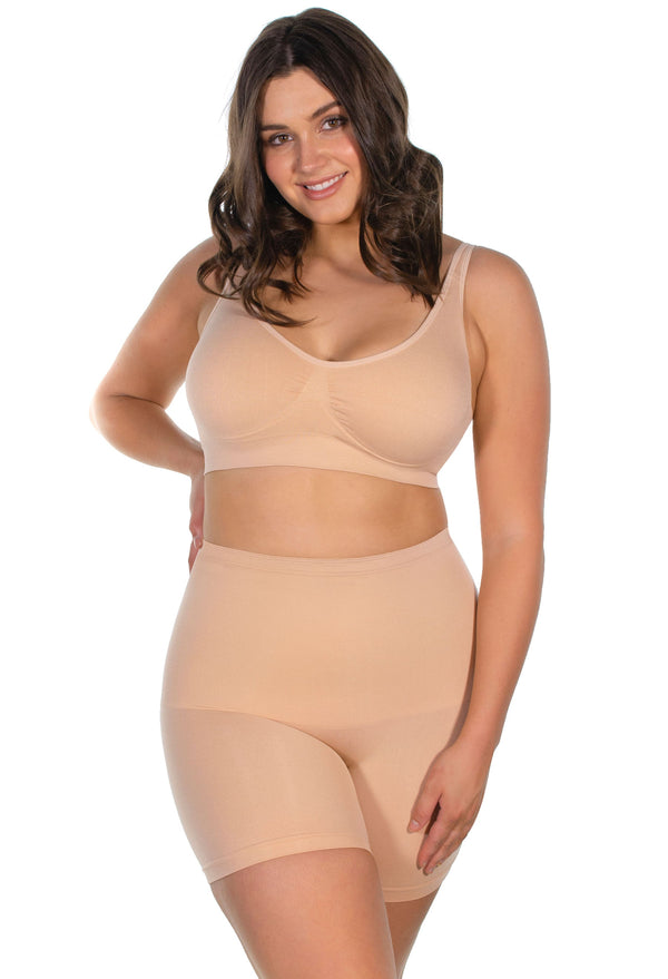 Targeted Tummy Control Stay-Up Shorts | Silicone Band