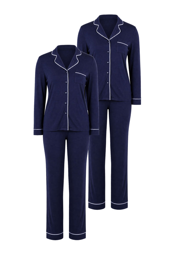 Navy Buttery Soft Bamboo Pajama Set