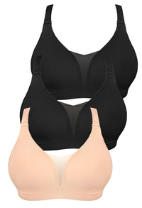 Invisible Mesh Comfort Bra - 3 Pack