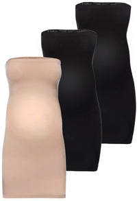 Maternity Strapless Mini Slip Dress/Skirt - 3 Pack