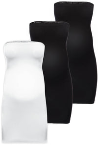 Maternity Strapless Mini Slip Dress/Skirt - 3 Pack