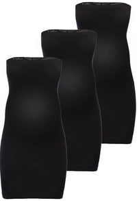 Maternity Strapless Mini Slip Dress/Skirt - 3 Pack