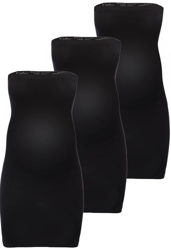 Maternity Strapless Mini Slip Dress/Skirt - 3 Pack