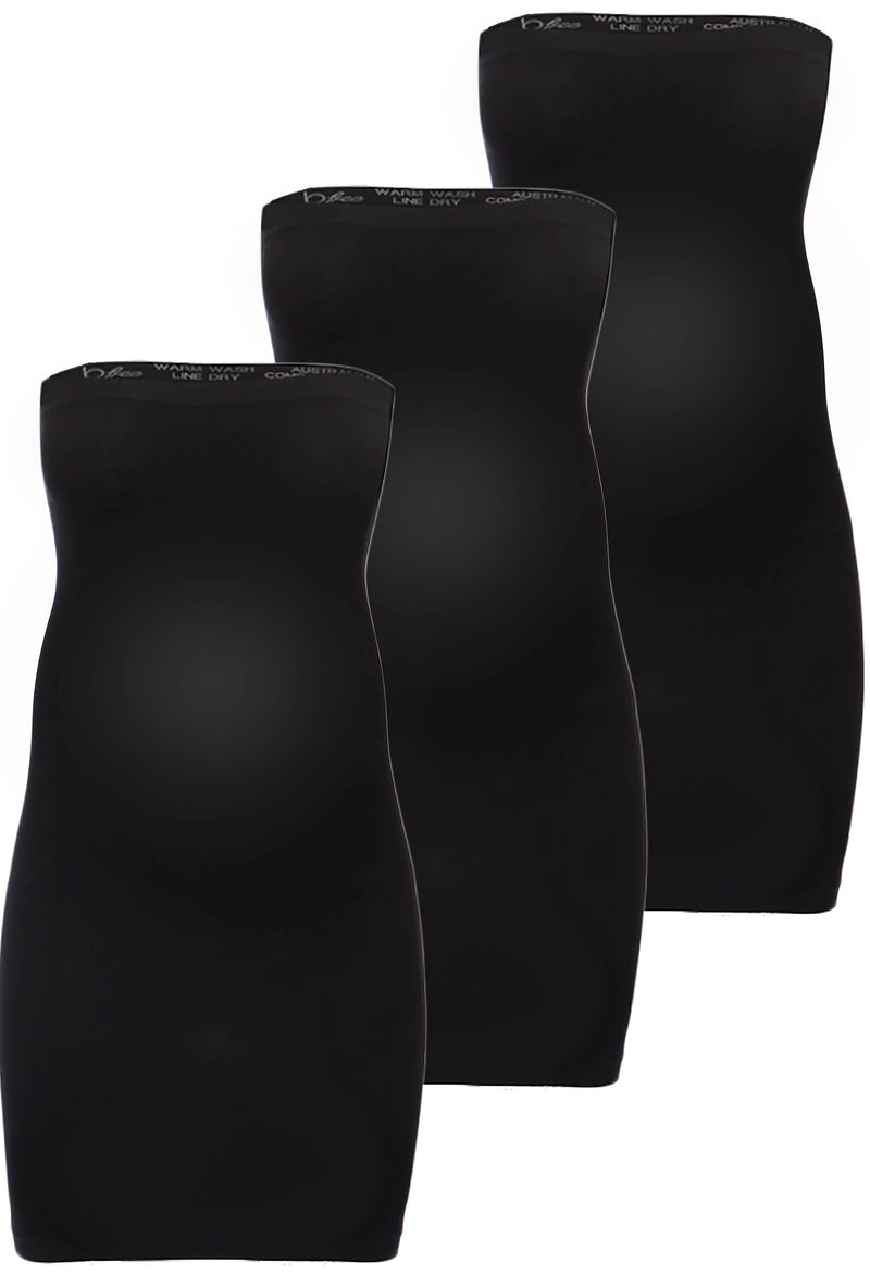 Maternity Strapless Mini Slip Dress/Skirt - 3 Pack