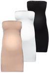 Maternity Strapless Mini Slip Dress/Skirt - 3 Pack