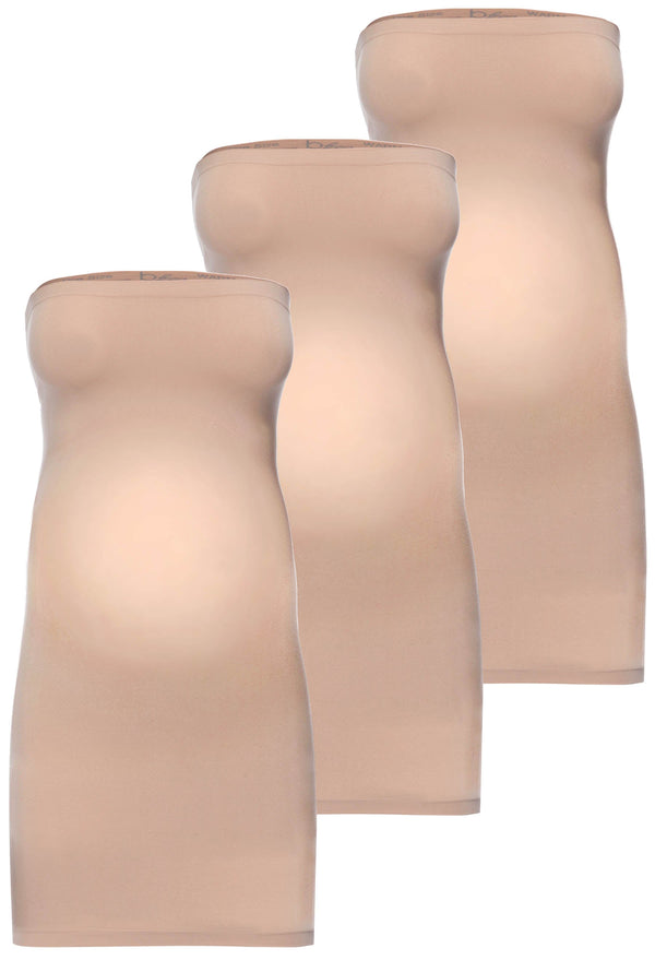 Maternity Strapless Mini Slip Dress/Skirt - 3 Pack