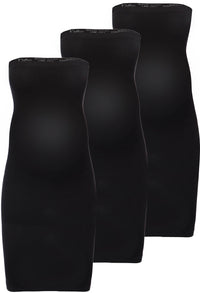 Maternity Strapless Knee Length Slip Dress - 3 Pack