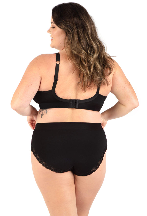 Lightweight Wire Free Bra and Lace High Cut Set