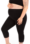 Maternity Anti Chafing High Rise 3/4 Cotton Rich Leggings - 3 Pack