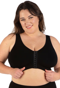 Full Bust Bamboo Padded Front Closure Wire Free Bra
