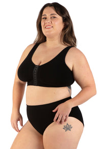 Full Bust Bamboo Padded Front Closure Wire Free Bra