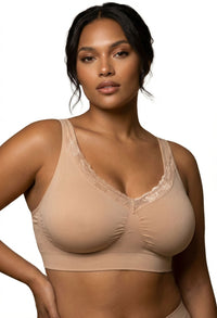 Lace Minimizer Wire Free Bra - 3 Pack