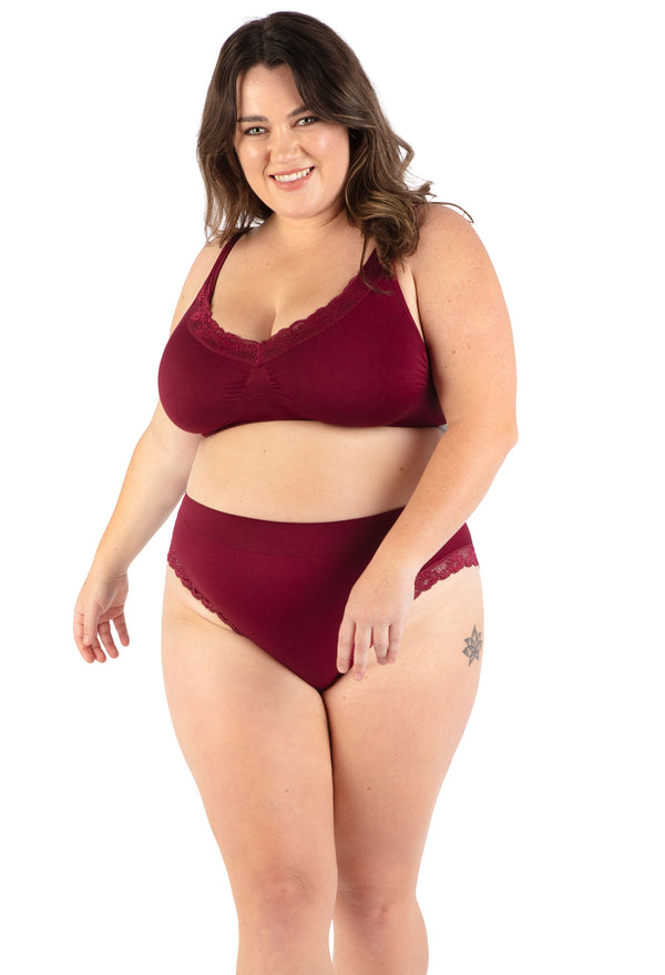 Lace Minimizer Wire Free Bra - Fancy 3 Pack