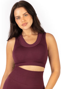 Plus Size Triple-layer Support Racer & High Waist Midi Biker Shorts