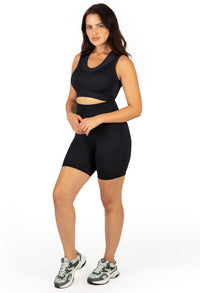 Plus Size Triple-layer Support Racer & High Waist Midi Biker Shorts