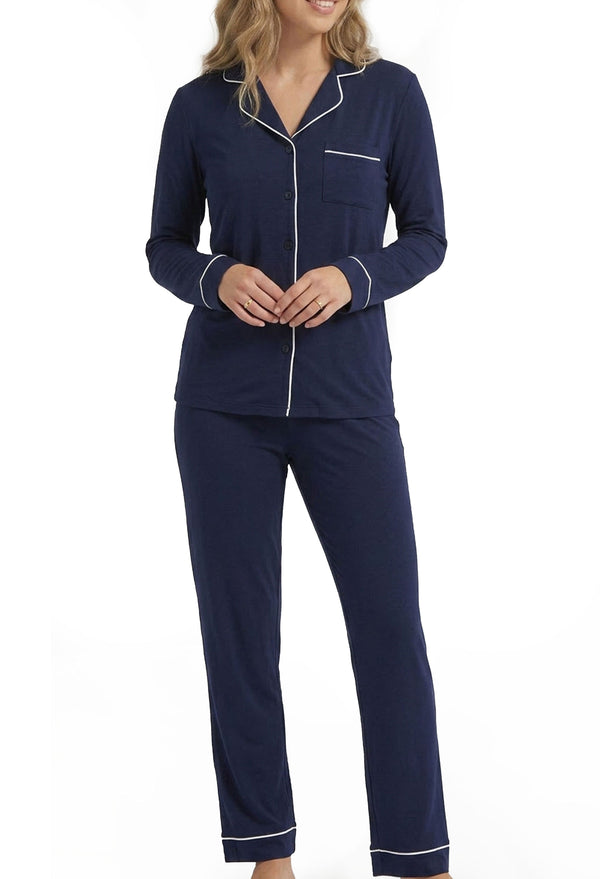 Navy Buttery Soft Bamboo Pajama Set