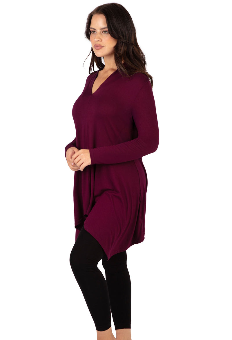 Bamboo V Neck Tunic Top - 2 Pack