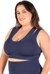 Plus Size Triple-layer Support Racer & High Waist Midi Biker Shorts