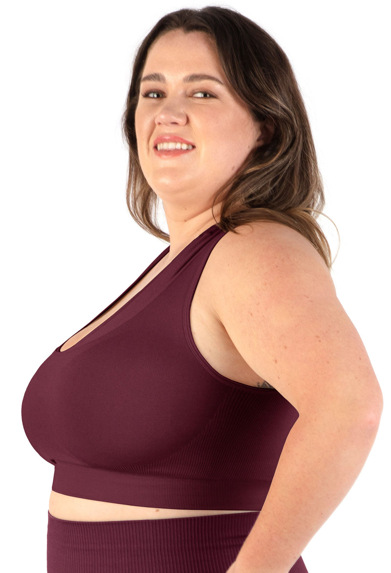Plus Size Triple-layer Support Racer & High Waist Midi Biker Shorts