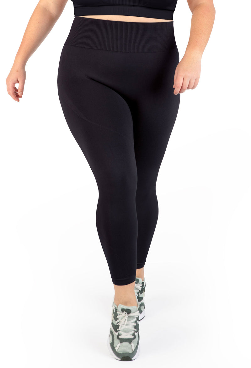 Plus Size Triple-layer Support Racer & High Waist Full Length Leggings