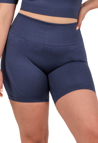 Plus Size Triple-layer Support Racer & High Waist Midi Biker Shorts