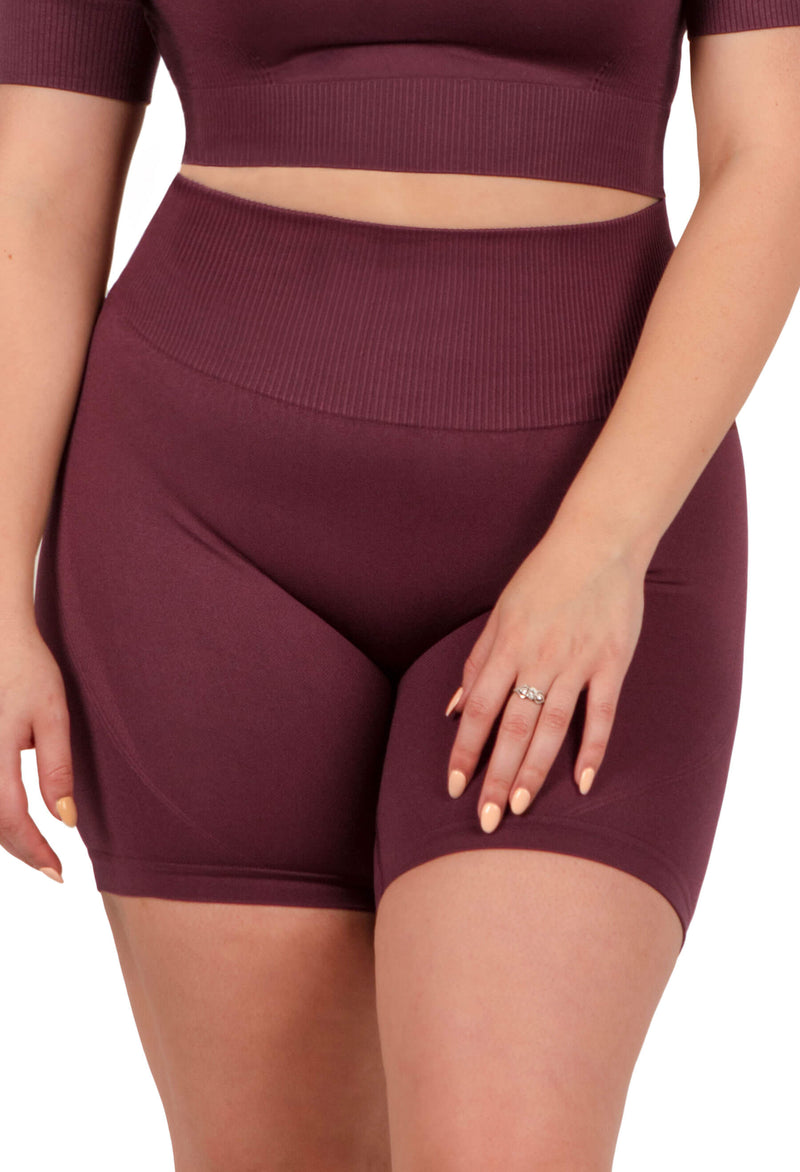 Plus Size Triple-layer Support Racer & High Waist Midi Biker Shorts