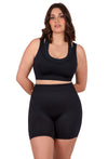 Plus Size Triple-layer Support Racer & High Waist Midi Biker Shorts