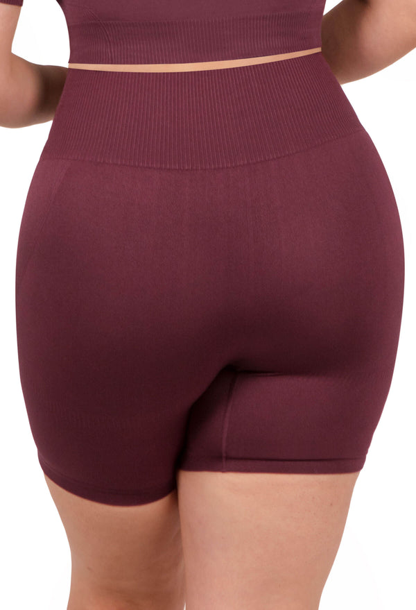 Plus Size Triple-layer Support Racer & High Waist Midi Biker Shorts