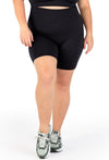 Plus Size Seamless High Waist Midi Biker Shorts