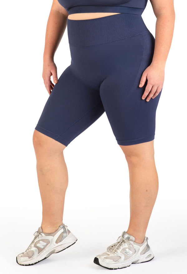 Plus Size Seamless High Waist Long Biker Shorts