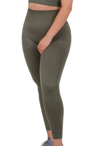 Plus Size Triple-layer Support Racer & High Waist Full Length Leggings