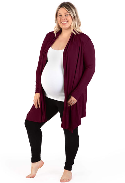 Maternity Bamboo Waterfall Cardigan