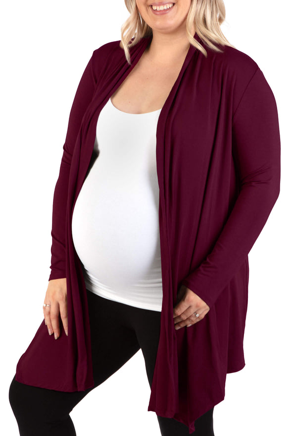 Maternity Bamboo Waterfall Cardigan