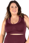Plus Size Triple-layer Support Racer & High Waist Midi Biker Shorts