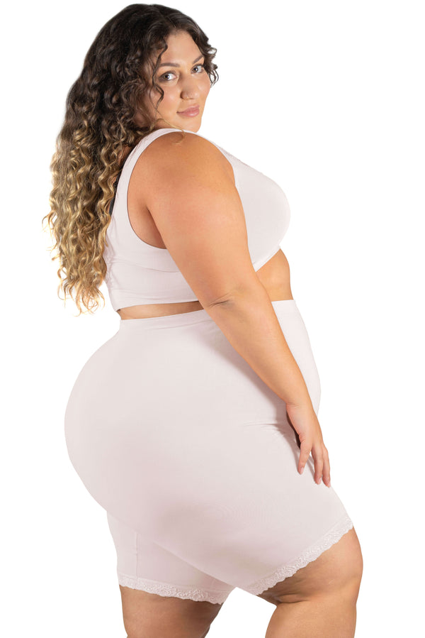 Curvy Anti Chafing High Rise Long Cotton Rich Shorts