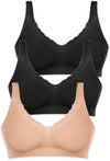 Pregnancy Cotton Rich Pull On Sleep Bra - 3 Pack